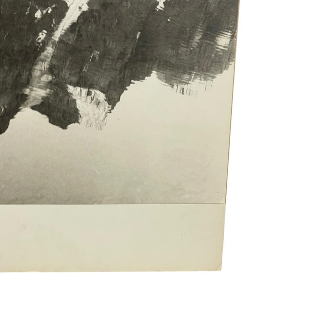 Paper Vintage Black and White Photograph of Moraine Lake, Alberta, Canada. For Sale - Image 7 of 10