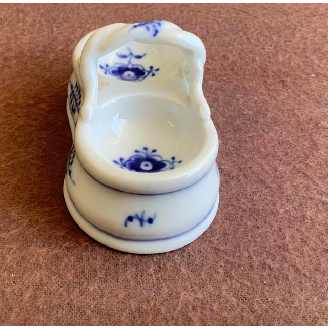 Royal Copenhagan 1950s Royal Copenhagen Blue Fluted Double Salt Cellar For Sale - Image 4 of 5