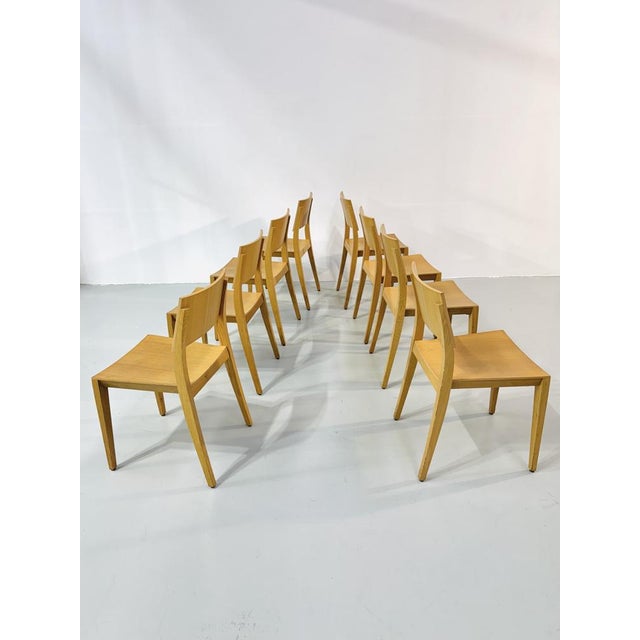 Vintage Beech Dining Chairs, 1980s, Set of 8 For Sale - Image 6 of 18