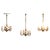 French Gilded Brass Chandeliers, 1920s, Set of 3 For Sale - Image 8 of 8