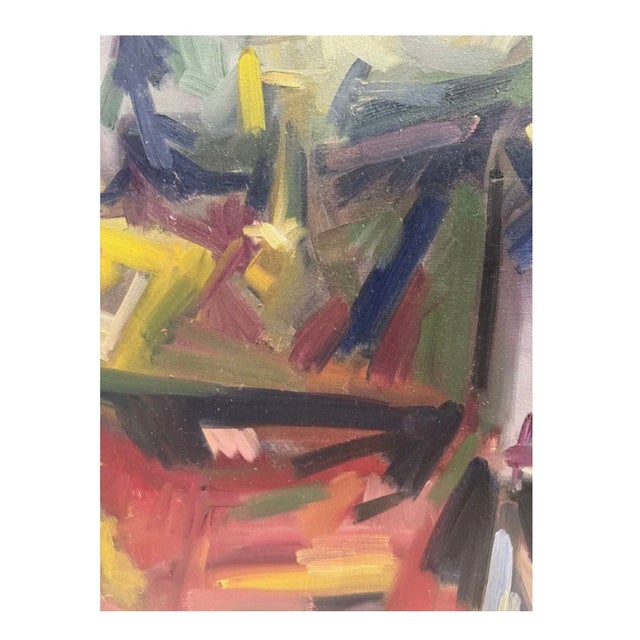 Large Abstract Acrylic on Canvas, Multi-Colored For Sale - Image 9 of 9