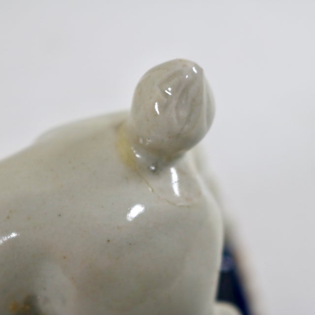 Antique Staffordshire Confetti Poodle W/ Basket Figurine For Sale In Cincinnati - Image 6 of 11