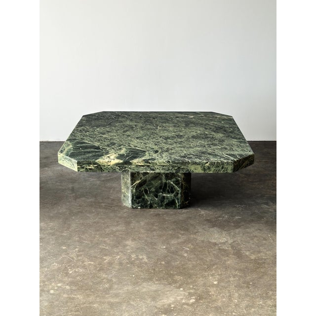 Verde Alpi Marble Coffee Table, Italy, 1970s For Sale - Image 15 of 18