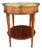 French Louis XVI Style Round Side Table with Marquetry and Drawer, 1930s For Sale