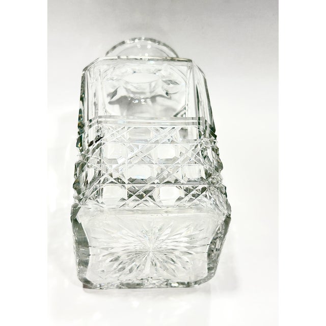 1960s Vintage Edinburgh Cut Crystal Decanter 9.75” For Sale - Image 5 of 8