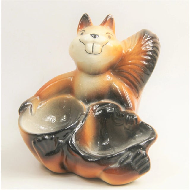 1957 Kitschy California Pottery Fine Enterprises Squirrel Keep All Desk Caddy For Sale In New York - Image 6 of 6