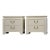 1970s White Karl Springer Style Grass Cloth Nightstands - A Pair For Sale