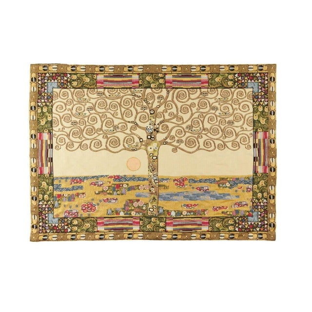 This beautiful tapestry is woven on a jacquard loom by skilled weavers, keeping alive the centuries old tradition of...