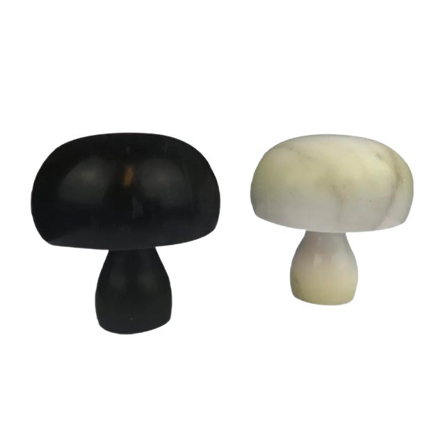 Portuguese Marble Mushroom Decors for Marblarte, 1970s, Set of 2 For Sale