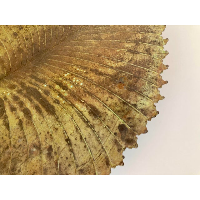 Metal Bronze Leaf Centerpiece Sculpture #3 For Sale - Image 7 of 12