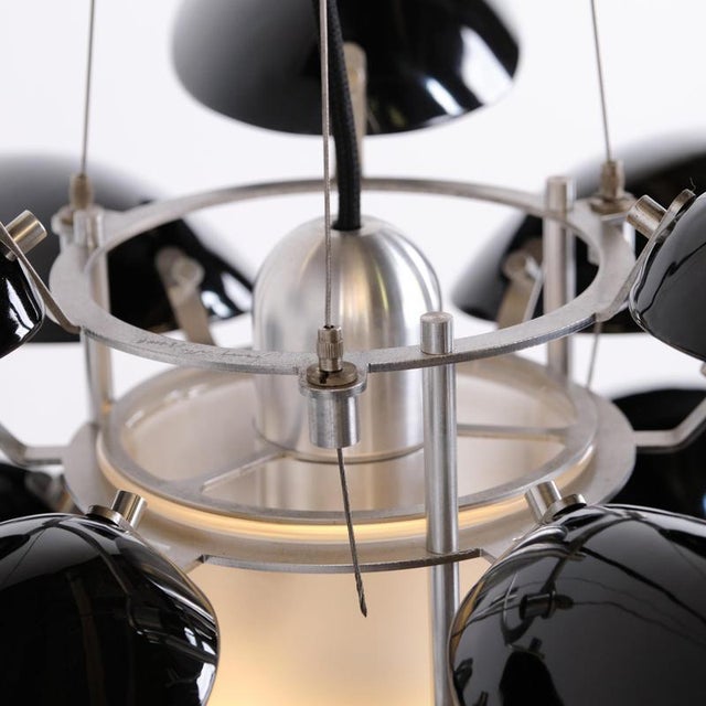 Aloe Blossom Large Anniversary Pendant Light with Black Porcelain Leaves by Jeremy Cole, 2004 For Sale - Image 10 of 15