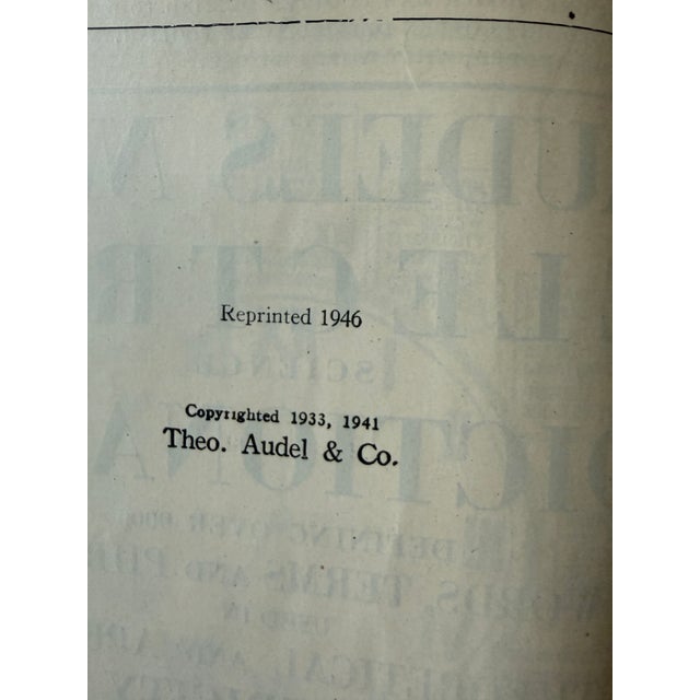 Audels New Electric Library Vol. XII 1946 Soft Leather Bound Electrical Reference Manual Electric Dictionary For Sale - Image 9 of 10