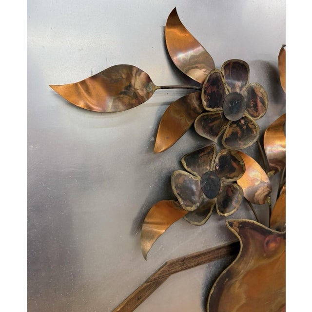 1970s MCM Alex Kovacs Metal Brutalist Floral Wall Art Signed 1977 - 45” X 32.5” For Sale - Image 5 of 7