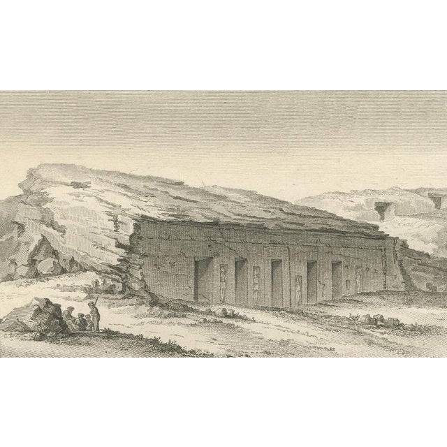 Dominique Baron Vivant Denon, Egyptian Desert Ruins and Rock-Cut Tomb, 1802, Engraving on Paper For Sale - Image 6 of 10