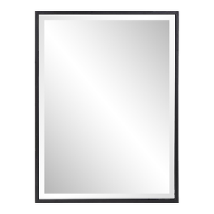 Matte Black Rectangle Metal Mirror