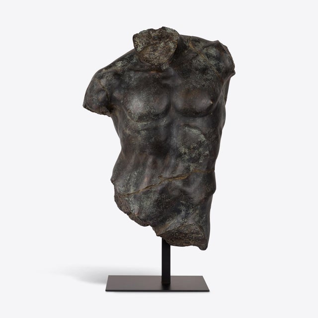Plastic Large Bronze Maximillian Torso from Pure White Lines For Sale - Image 7 of 12