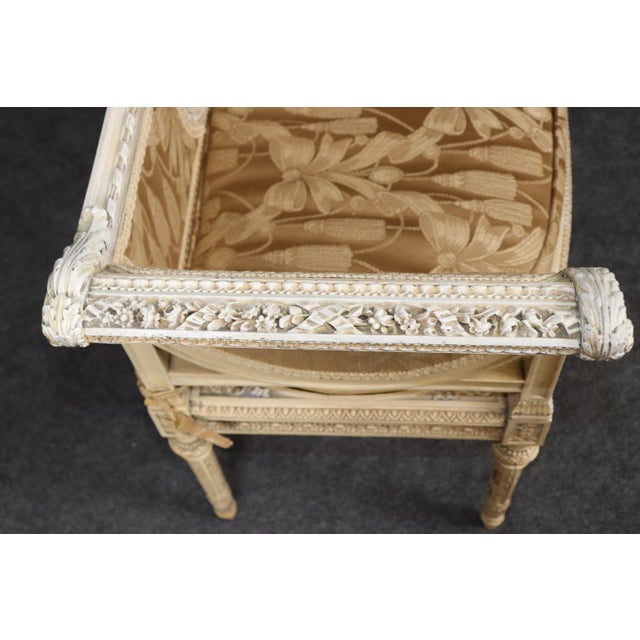 1940's Louis XVI Style Settee Window Bench Attributed to Maison Jansen For Sale In Philadelphia - Image 6 of 12