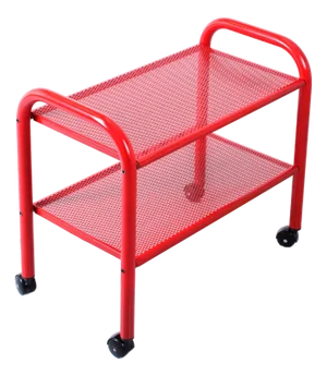 Postmodern Red Metal Trolley by Habitat, 1980s
