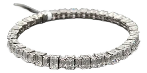 13.13 Ct Emerald Cut & Baguette Diamond Bracelet