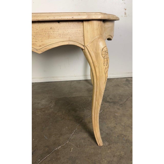French Provincial Style Bleached Dining Table C. 1930's For Sale - Image 9 of 15