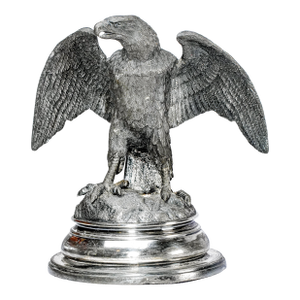 Patriotic American Bald Eagle Antique Victorian Sculpture Statue Desk Inkwell
