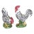 Vintage 1992 Fitz & Floyd Black Speckled Roosters- Set of 2 For Sale