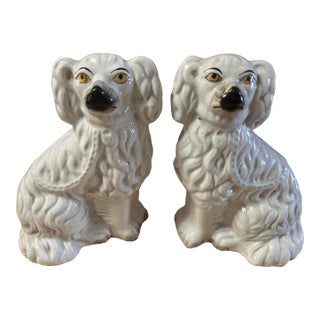 Pair of Antique Decorated Staffordshire Dogs, Circa 1860's For Sale