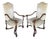 Pair of Michael Taylor Scalamandre Cut Velvet Upholstered Armchairs For Sale