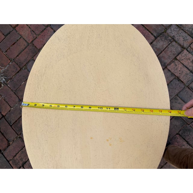 1980s Charles Pfister for Baker Furniture Oval Side/Bedside Table For Sale - Image 10 of 18