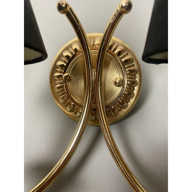 Neoclassical Italian Wall Lights in Gilt Brass by Gaetano Sciolari for Sciolari, 1960s, Set of 2 For Sale - Image 10 of 18