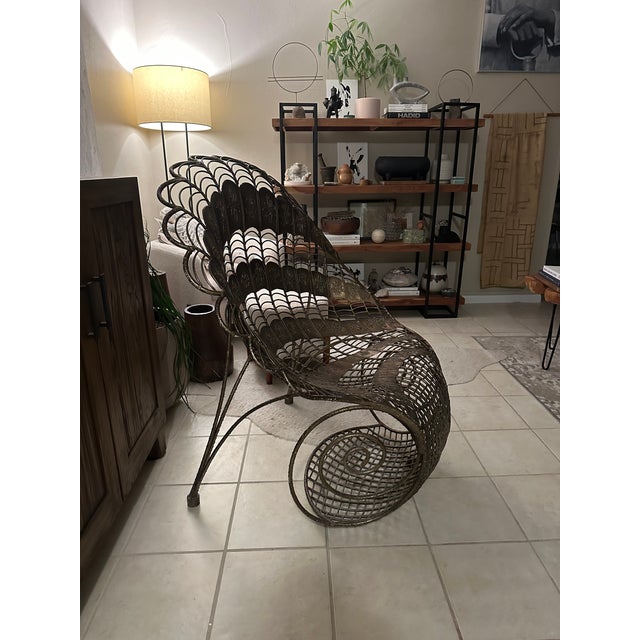 Mid 20th Century Wrought Iron Peacock Chair For Sale - Image 13 of 13