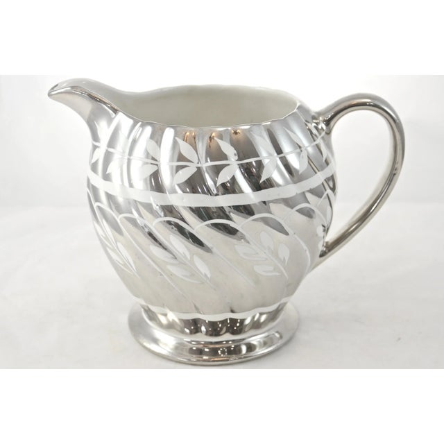 Mid-Century Modern Platinum Luster Sadler English Pitcher For Sale - Image 3 of 6