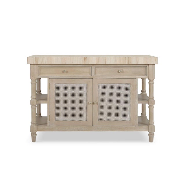 Farmhouse Farmhouse Kitchen Island With Butcher Block Top For Sale - Image 3 of 13