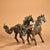 Pair of Vintage Bronze Galloping Horses – Gold Inlaid Horse Statues, 2.2 LBS For Sale In Los Angeles - Image 6 of 10