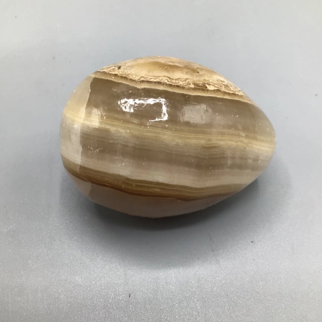 Onyx Eggs - Matrix Fire Opal, Jasper and Butterscotch -Set of 3 For Sale In Sacramento - Image 6 of 12