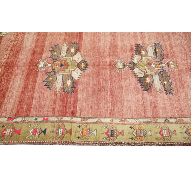 1960s 1960s Red Vintage Turkish Runner 4'7" X 10'7" For Sale - Image 5 of 10