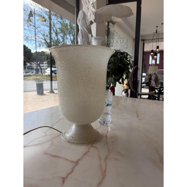 Scavo Glass Table Lamp attributed to Venini, 1930s For Sale - Image 6 of 15