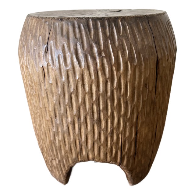 Reclaimed Walnut Side Table or Stump 18" For Sale