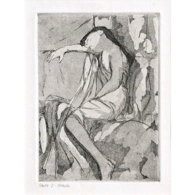 Reclining Woman - Figurative Abstract Series (Set of 4) by Patricia A. Pearce For Sale In Monterey, CA - Image 6 of 7