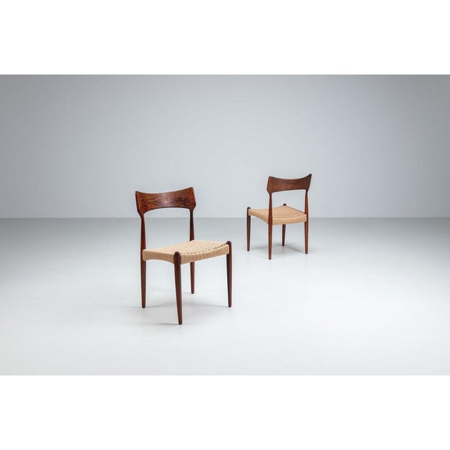 Wood Large Dining Chairs by Christian Linneberg for Christian Linneberg, 1960s, Set of 12 For Sale - Image 7 of 15