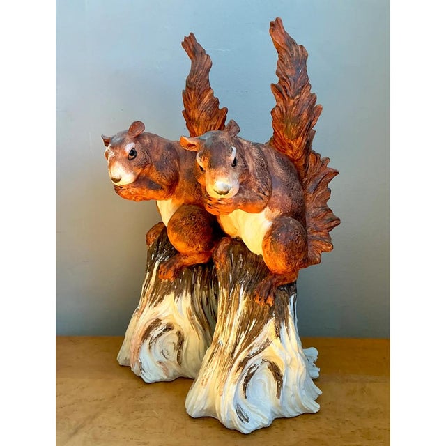 Mid-Century Modern Vintage Ceramic Woodland Squirrel Figures For Sale - Image 3 of 12