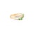 Not Yet Made - Made To Order 18k Gold Art Deco Emerald Diamond Cluster Wedding Band Ring Size 8 For Sale - Image 5 of 12