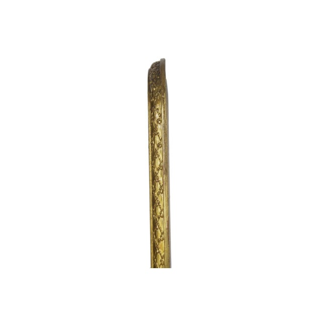French Louis XVI Style Carved Giltwood Fire Screen C. 1900 For Sale - Image 10 of 17