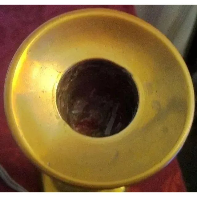 Metal 11 Inch Push-Up Candlesticks - a Pair For Sale - Image 7 of 8