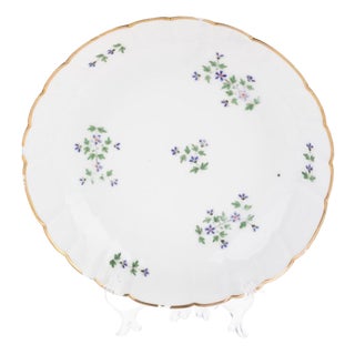 Antique French Porcelain Barbeau Pattern Plate, 19th Century For Sale