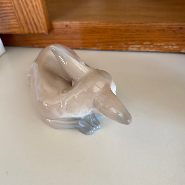Beige Vintage Lladro #1065 Fox & Cub Figurine Retired For Sale - Image 8 of 8