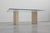 Mid‑Century Italian Dining Table with Glass Top and Travertine Base, 1970s For Sale - Image 6 of 11