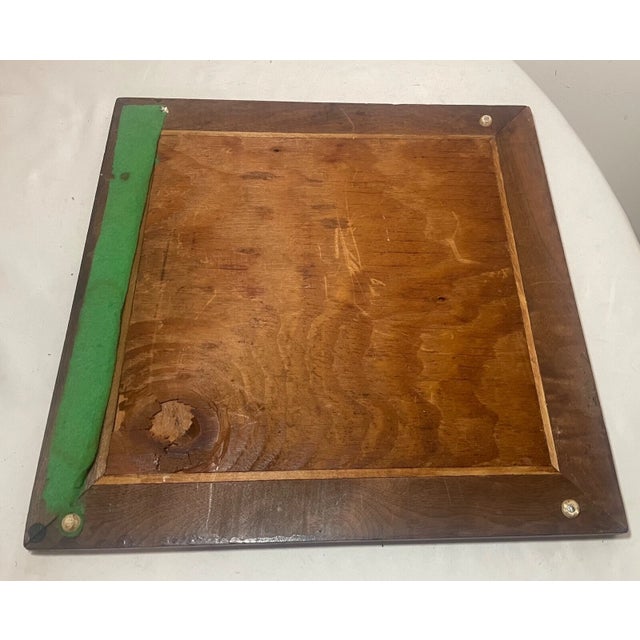 High Quality Antique 1800's Handmade Wooden Marquetry Gaming Chess Checker Board For Sale - Image 10 of 11