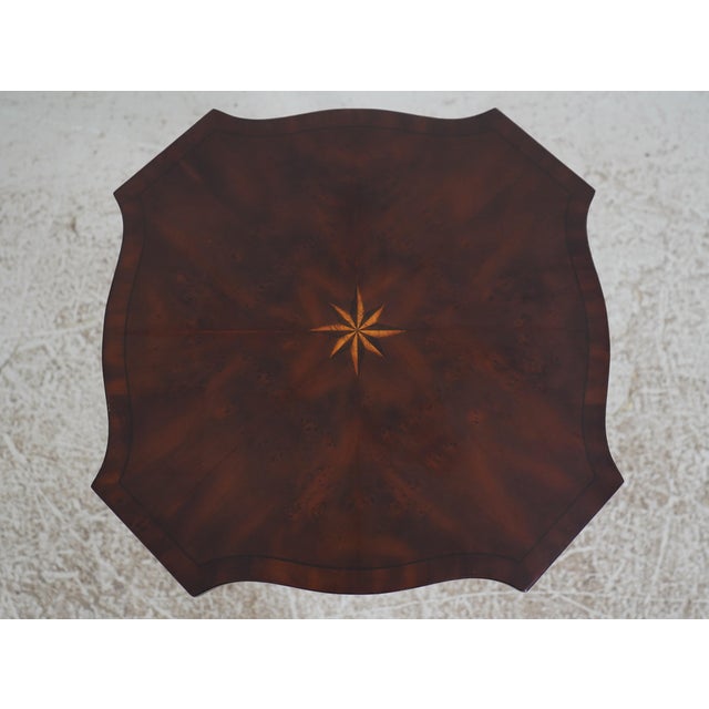 French Maitland Smith French Louis XV Mahogany Lamp Table W. Brass Ormolu For Sale - Image 3 of 13
