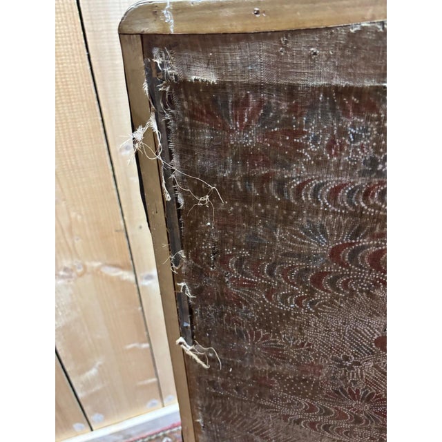 19th Century Meiji Japanese Four-Panel Folding Screen in Painted Silk For Sale - Image 10 of 11